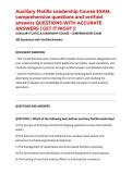 Auxiliary Flotilla Leadership Course EXAM&comma; comprehensive questions and verified answers QUESTIONS WITH ACCURATE ANSWERS &vert; GET IT RIGHT &vert;&excl;