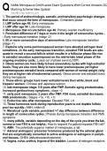 NAMS Menopause Certification Exam Questions With Correct Answers &ndash; 2026 Marking Scheme & Updated Exam Preparation