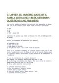 CHAPTER 26&colon; NURSING CARE OF A FAMILY WITH A HIGH-RISK NEWBORN QUESTIONS AND ANSWERS