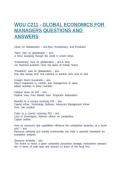 WGU C211 - GLOBAL ECONOMICS FOR MANAGERS QUESTIONS AND ANSWERS