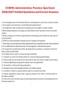 Package deal for CCBMA Exam Review Questions and 100&percnt; Verified Answers Graded A&plus; 2026&sol;2027  Exam Preparation