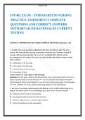  Intrapartum Nursing Practice Assessment Exam