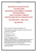 HESI Dental Hygiene Exit Examination Practice Test