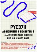 PYC3711 Assignment 1 Semester 2 MEMO &vert; Due 28 August 2026