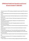 CFRE Study Guide Exam &ndash; Questions and Correct Answers for 2026&sol;2027 Exam Preparation
