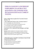 Indiana Logistics and Freight Forwarding Practice Exam