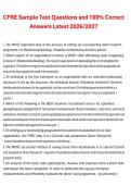 CFRE Sample Test &ndash; Questions and Correct Answers for 2026&sol;2027 Exam Preparation