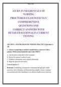 ATI RN Fundamentals of Nursing Proctored Exam Practice with NGN
