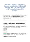 MATH 225 Week 3 Actual Exam &ndash; Chamberlain University &ndash; 2026&sol;2027 Academic Year &ndash; Verified Questions and Answers &vert; with complete solutions&period;