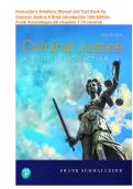 Test Bank For Criminal Justice&colon; A Brief Introduction 13th Edition by Frank Schmalleger &vert; ISBN-13 978-0135186268 &vert; Chapters 1-13 &vert;  All Chapters 