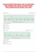 RELIAS DYSRHYTHMIA BASIC B 35 QUESTIONS WITH ANSWERS