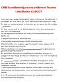 CFRE Exam Review &ndash; Questions and Revised Answers for 2026&sol;2027 Exam Preparation