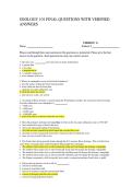 GEOLOGY 101 FINAL QUESTIONS WITH VERIFIED ANSWERS