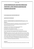 ATI RN PHARMACOLOGY 2026 PROCTORED EXAM &NewLine;QUESTIONS  LATEST VERSION QUESTIONS AND &NewLine;ANSWERS 2026 EDITION