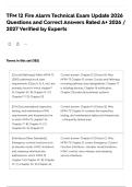 TFM 12 Fire Alarm Technical Exam Update 2026 Questions and Correct Answers Rated A&plus; 2026 &sol; 2027 Verified by Experts