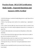 HCA&sol;CAN Certification Practice Exam &ndash; Expected Questions and Verified Answers for 2027&sol;2028 Exam Preparation