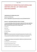 FUNDAMENTALS OF NURSING FINAL EXAM CURRICULA 2026 &NewLine;QUESTIONS LATEST 2026 &ndash; 2027  VERSION SOLVED &NewLine;QUESTIONS & ANSWERS