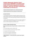Virginia Wastewater Operator Class 2 License Exam 2026&sol;2027 &vert; Complete Study Guide with Practice Questions & Verified Answers &ndash; Pass Your VA Class 2 Wastewater Certification on the First Try