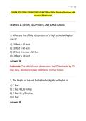 KSHSAA VOLLEYBALL EXAM STUDY GUIDE Official Rules Practice Questions with Answers & Rationales