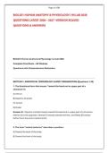 BIOL251 HUMAN ANATOMY & PHYSIOLOGY I W&sol;LAB 2026 &NewLine;QUESTIONS LATEST 2026 &ndash; 2027  VERSION SOLVED &NewLine;QUESTIONS & ANSWERS
