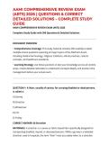 AAMI COMPREHENSIVE REVIEW EXAM &lpar;ARTS&rpar; 2026 &vert;  QUESTIONS & CORRECT DETAILED SOLUTIONS &ndash; COMPLETE STUDY GUIDE