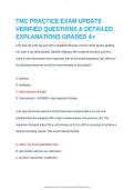 Respiratory Therapy Fundamentals Study Guide for TMC Exam UPDATE VERIFIED QUESTIONS & DETAILED EXPLANATIONS GRADED A&plus;&lowbar;organized