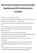 HCA Practice Test &ndash; Possible Questions and Verified Answers 2027&sol;2028 Exam Preparation