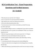 HCA Certification Test &ndash; Exam Preparation Questions and Verified Answers &lpar;A&plus; Graded&rpar; 2027&sol;2028