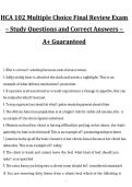 HCA 102 Multiple Choice Final Review Exam &ndash; Study Questions and Correct Answers for 2027&sol;2028 Exam Preparation