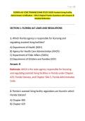 FLORIDA ALF CORE TRAINING EXAM STUDY GUIDE Assisted Living Facility Administrator Certification &ndash; AHCA Original Practice Questions with Answers & Detailed Rationales