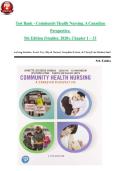Community Health Nursing A Canadian Perspective&comma; 5th Edition TEST BANK by Stamler&comma; All Chapters 1 - 33&comma; Complete Newest Version