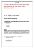 CLC EXAM &ndash; CERTIFIED LACTATION COUNSELOR EXAM 2026 &NewLine;QUESTIONS LATEST 2026 &ndash; 2027  VERSION SOLVED &NewLine;QUESTIONS & ANSWERS
