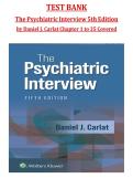The Psychiatric Interview &lpar;5th Edition&rpar; &ndash; Daniel J&period; Carlat &ndash; Complete Test Bank Complete Answers With Rationales