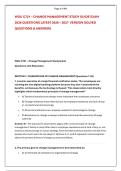 WGU C721 &ndash; CHANGE MANAGEMENT STUDY GUIDE EXAM &NewLine;2026 QUESTIONS LATEST 2026 &ndash; 2027  VERSION SOLVED &NewLine;QUESTIONS & ANSWERS