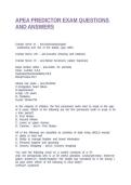 APEA PREDICTOR EXAM QUESTIONS AND ANSWERS