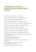 PROGRESSIVE CARE RN A- QUESTIONS AND ANSWERS 100&percnt; SOLVED