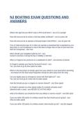 NJ BOATING EXAM QUESTIONS AND ANSWERS