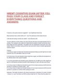 NREMT COGNITIVE EXAM &lpar;AFTER YOU PASS YOUR CLASS AND FORGET EVERYTHING&rpar; QUESTIONS AND ANSWERS
