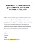 NR607 FINAL EXAM STUDY GUIDE&NewLine;QUESTIONS WITH SOLUTIONS &&NewLine;RATIONALES 2026&sol;2027