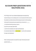 ILE EXAM PREP QUESTIONS WITH&NewLine;SOLUTIONS 2026