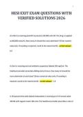 HESI CAT EXAM QUESTIONS WITH&NewLine;VERIFIED SOLUTIONS 2026
