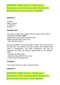 NURSING 496A Med-Surg Exam 2 &vert; Practice Questions & Answers &vert; Updated Nursing Study Guide