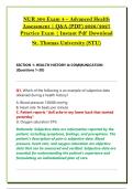 NUR 504 Exam 4 &ndash; Advanced Health &NewLine;Assessment &vert; Q&A &lpar;PDF&rpar; 2026&sol;2027 &NewLine;Practice Exam &vert; Instant Pdf Download &NewLine;St&period; Thomas University &lpar;STU&rpar;  