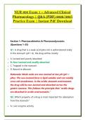 NUR 600 Exam 1 &ndash; Advanced Clinical &NewLine;Pharmacology &vert; Q&A &lpar;PDF&rpar; 2026&sol;2027 &NewLine;Practice Exam &vert; Instant Pdf Download 