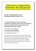 NUR 600 Exam 2 &ndash; Advanced Clinical &NewLine;Pharmacology &vert; Q&A &lpar;PDF&rpar; 2026&sol;2027  &NewLine;Practice Exam &vert; Instant Pdf Download 