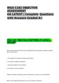 WGU C182 Objective Assessment Complete Practice Questions & Answers &vert; IT Exam Prep