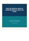HESI RN Mental Health Comprehensive Practice Exam &vert; 150 Questions with Correct Answers & Detailed Rationales &vert; Psychiatric Nursing Exam Prep &vert; 2026&ndash;2027 Updated
