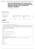 HESI RN Fundamentals Exit Examination &vert; 100 Questions and Rationales