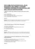 NEW YORK WGP LICENSE EXAM &ndash; EXAM &NewLine;QUESTIONS AND CORRECT ANSWERS &NewLine;&lpar;VERIFIED ANSWERS&rpar; PLUS RATIONALE &vert; 2027 &NewLine;Q&A &vert; INSTANT DOWNLOAD PDF