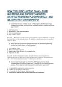 NEW YORK WGP LICENSE EXAM &ndash; EXAM &NewLine;QUESTIONS AND CORRECT ANSWERS &NewLine;&lpar;VERIFIED ANSWERS&rpar; PLUS RATIONALE &vert; 2027 &NewLine;Q&A &vert; INSTANT DOWNLOAD PDF